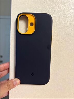 Spigen Black Case with Yellow Camera Trim